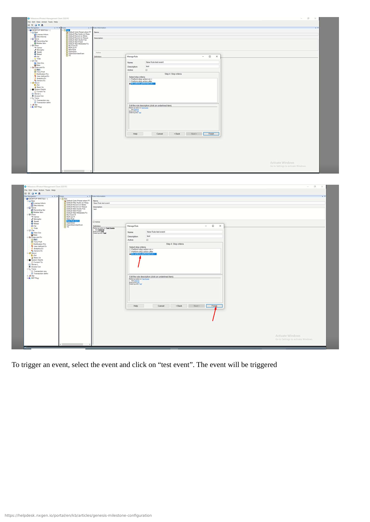Event Configuration