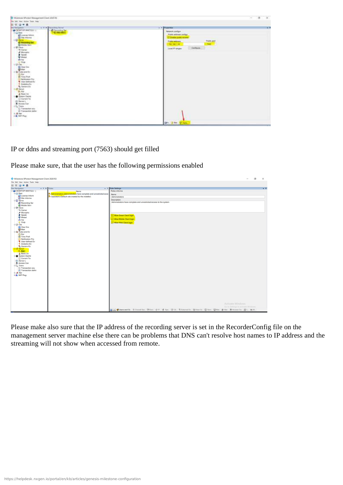 Mobile Server Configuration