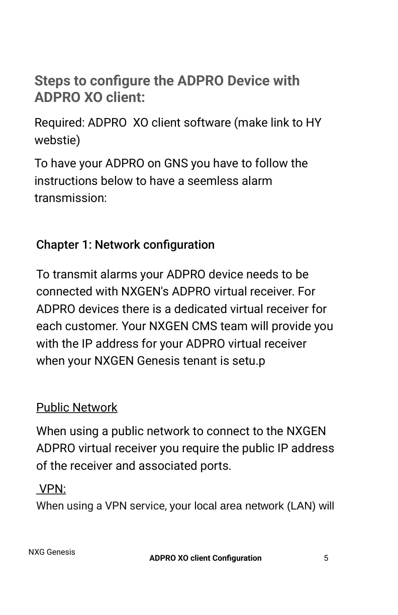 GCXONE Add Device