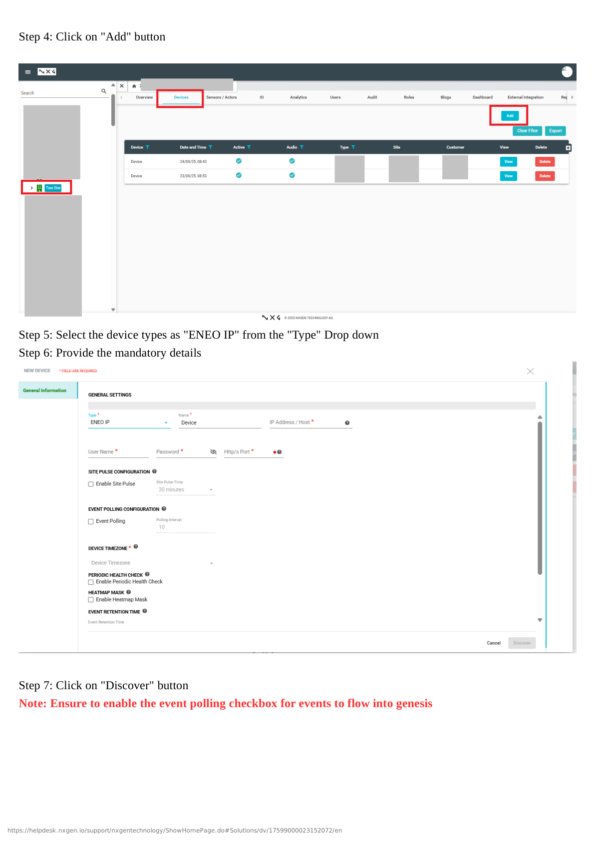 Recording and Storage Configuration